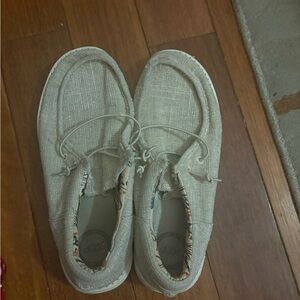 Hey Dude gold sparkle Textured Casual Shoes